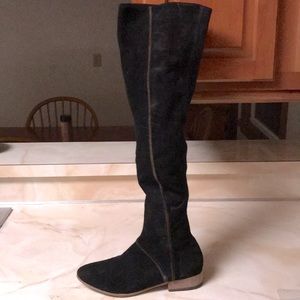Free People Grandeur Over The Knee Black Boots